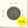 Image 1 : 1870 Canada Silver 25 Cents Coin.