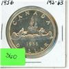 Image 1 : 1956 Canadian Large Silver Dollar
