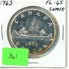 Image 1 : 1963 Canadian Large Silver Dollar