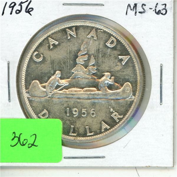 1956 Canadian Large Silver Dollar