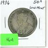 Image 1 : 1936 Canadian Large Silver 50 Cents