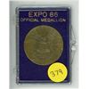 Image 1 : Expo 86 Official Medallion.