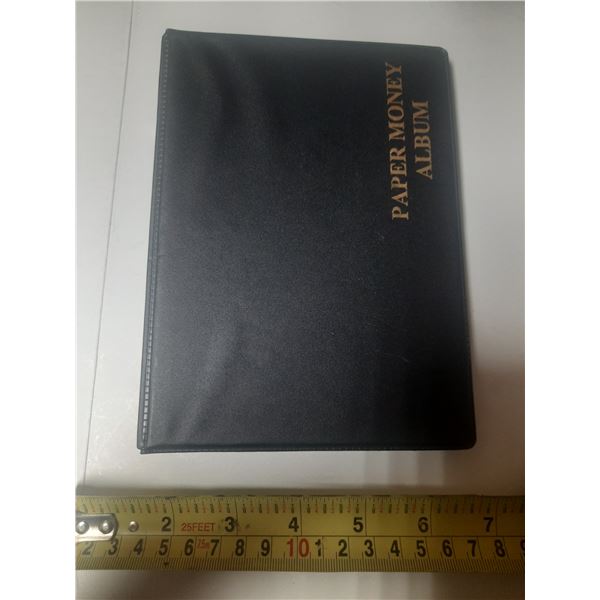 Paper Money Album with (9) Plastic Pages.