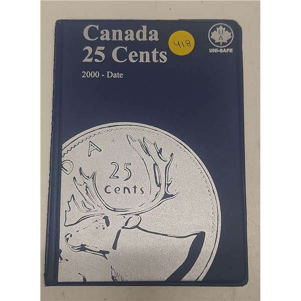 Canada 25 Cents 2000- Date Binder. (22 Coins Total)