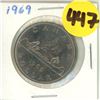 Image 1 : 1969 Canadian Voyageur One Dollar Coin