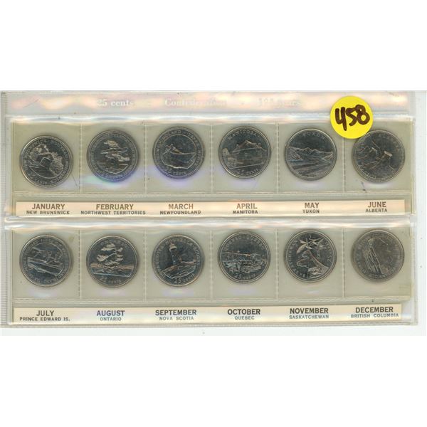 1992 Canadian 25 cent Confederation Coin Set "125 Years"