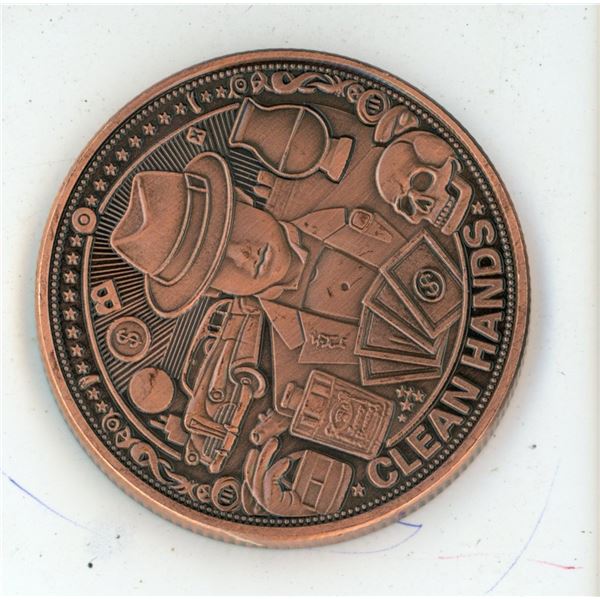 -1oz 999 fine copper clean hands dirty money