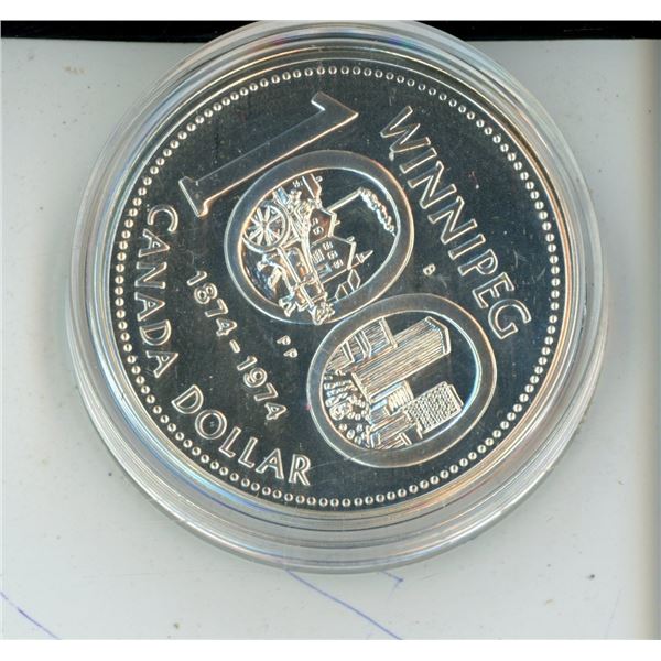 Winnipeg 100 year Anniversary Canadian Dollar 1874-1974