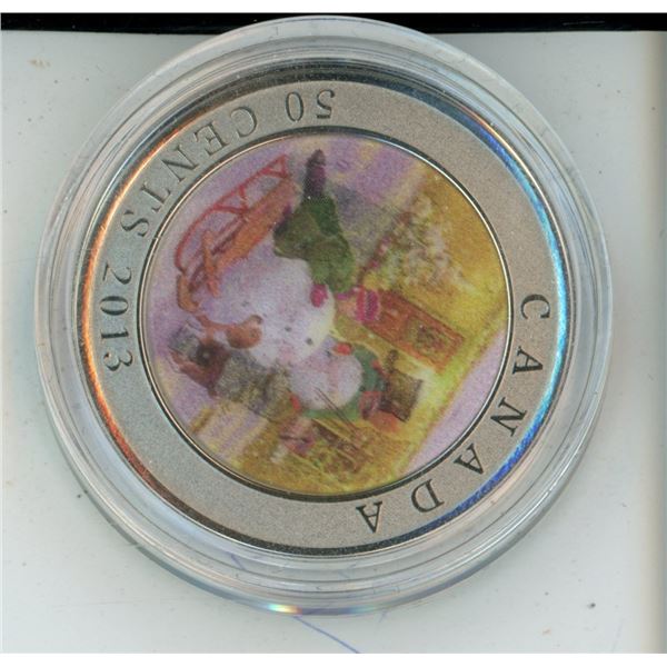 Royal Canadian Mint 2013 50-Cent Coin Lenticular Snowman Coin Housed in Original case