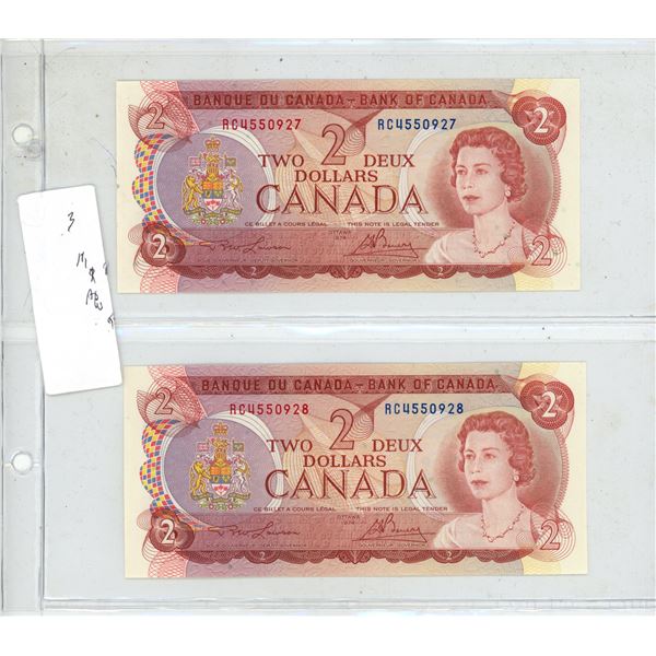 (2) 1974 Canada Two Dollar. (Uncirculated)