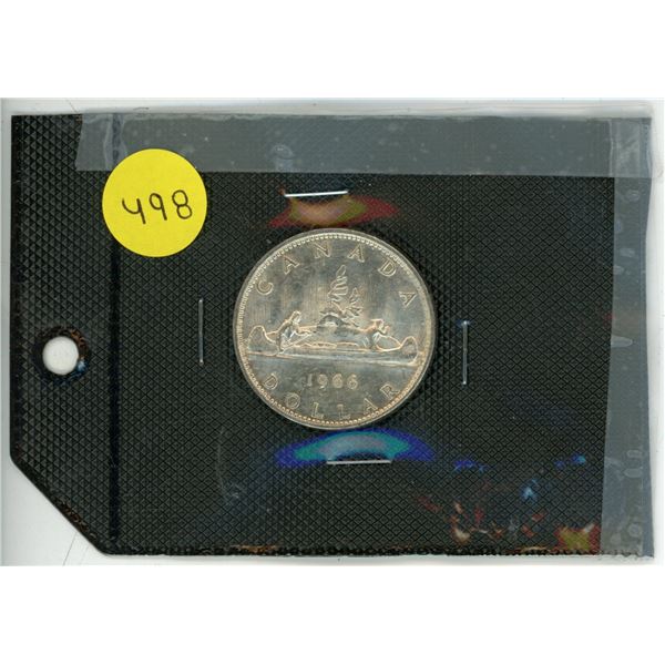 1966  Canadian Siver Dollar Canoe.