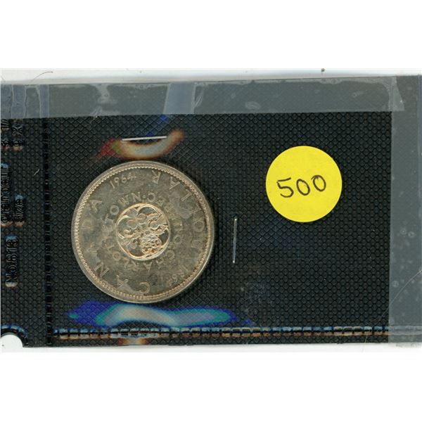 1964  Canadian Silver Dollar Charlottetown Quebec.