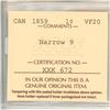 Image 2 : 1859 Canadian Victorian Large Cent with Narrow 9. ICCS certified and graded VF-20