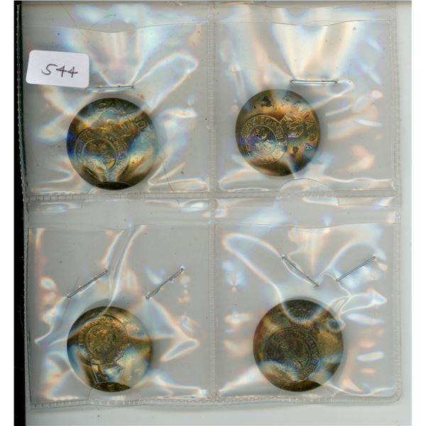 Lot of 4 Canadian Army buttons.