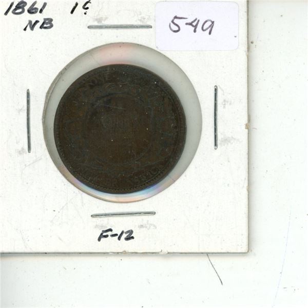 New Brunswick 1861 Cent. F-12.