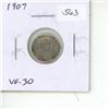Image 1 : 1907 Canadian Silver 5 Cents. VF-30.