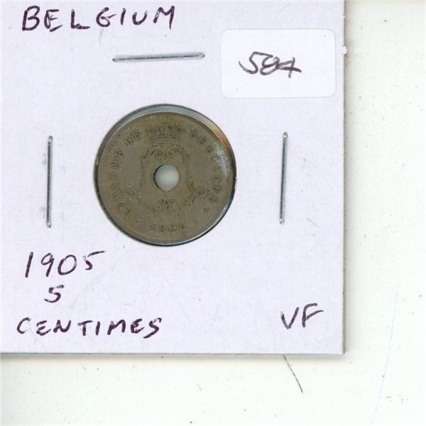 Belgium. 1905 5 Centimes. VF