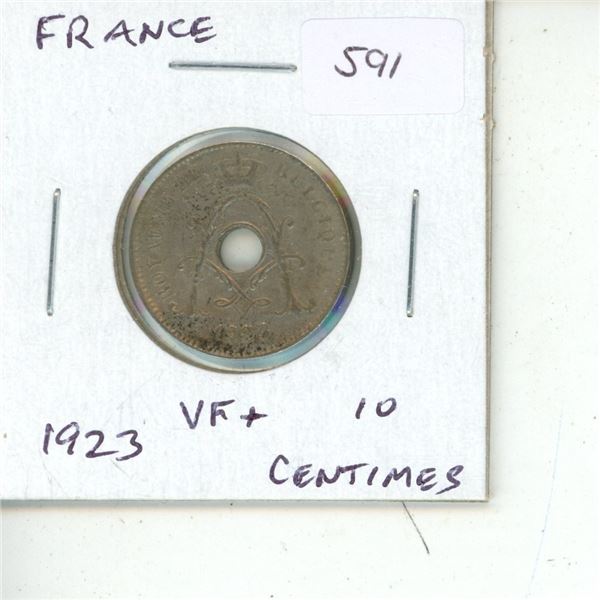 France. 1923 10 Centimes. VF+
