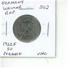 Image 1 : Germany – Weimar Republic. 1922 F 50 Pfennig. Uncirculated