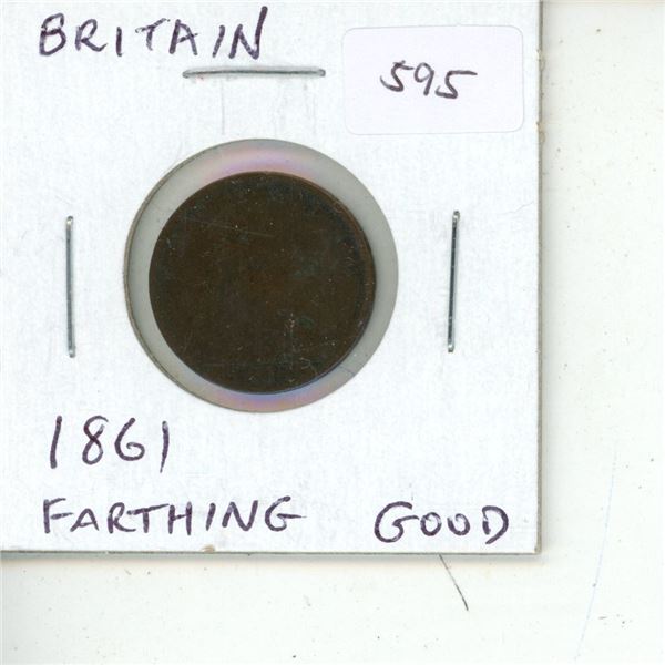 Great Britain. 1861 Farthing. Good