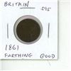 Image 1 : Great Britain. 1861 Farthing. Good