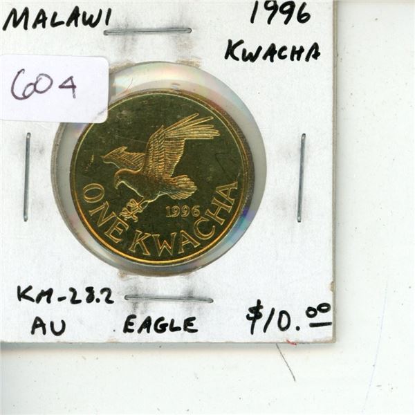 Malawi. 1996 1 Kwacha. Eagle. BU