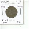 Image 1 : Malaya. 1948 20 Cents. EF