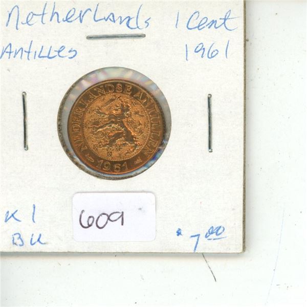 Netherlands Antilles. 1961 1 Cent. BU Red