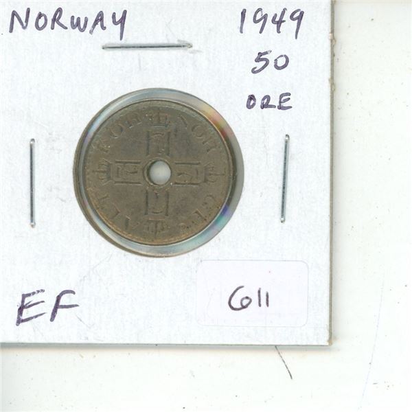 Norway. 1949 50 Ore. EF