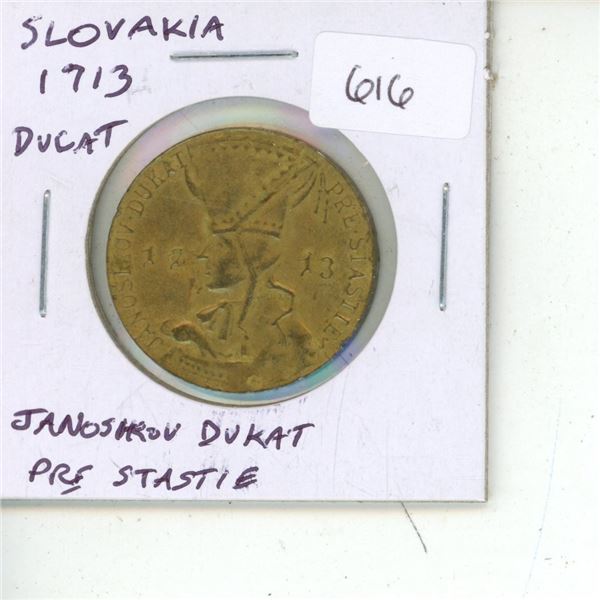 Slovakia. Copy of 1713 Ducat depicting the Slovakian hero. EF