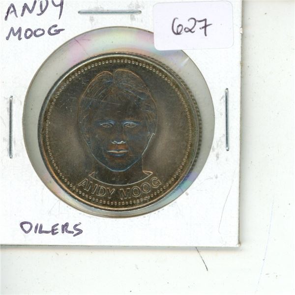 1983 Andy Moog Trade Dollar. Famous Edmonton Oilers goalie