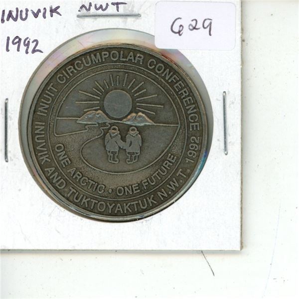 1992 Inuvik NWT medal commemorating the Inuit Circumpolar Conference