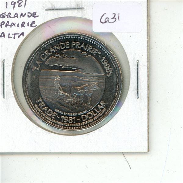 1981 Grande Prairie Alberta Trade Dollar
