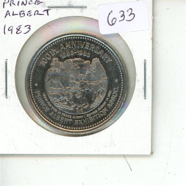 1983 Prince Albert Sask. Trade Dollar. 100th Anniversary of the PA Exhibition.