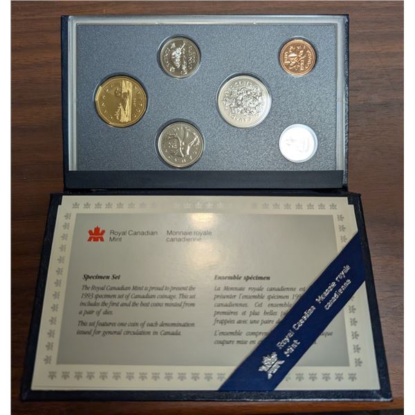 1993 6-Coin Canadian Specimen Set. housed in its Original RCM Case
