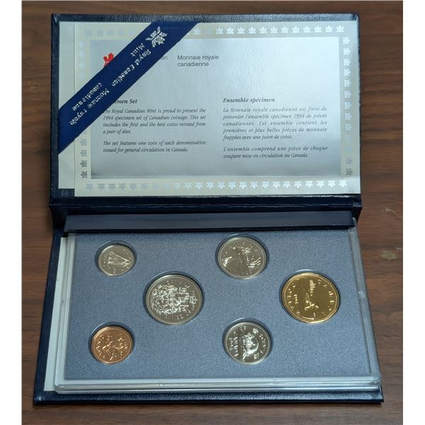 1994 6-Coin Canadian Specimen Set. housed in its Original RCM Case