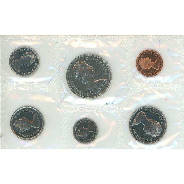 1968 Canadian Proof Like Set w/ Small Island in Front of Canoe -6 Coin Set