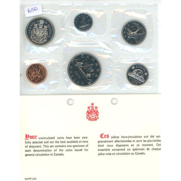1975 Canadian proof Like Set - 6 Coin Set