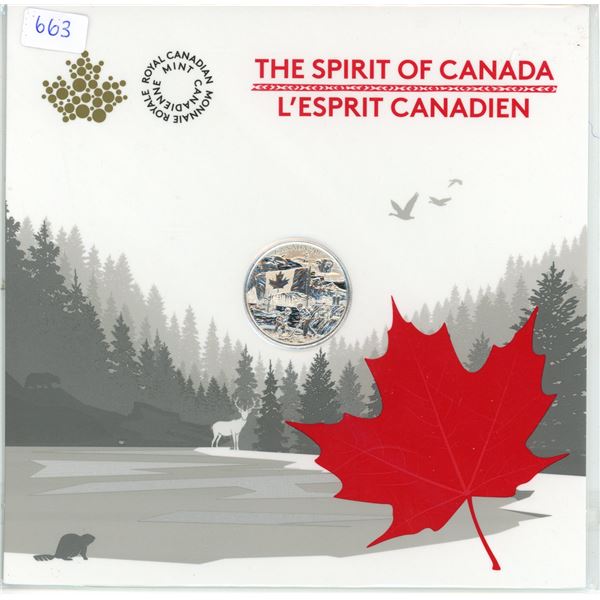 2017 The Spirit of Canada 3 Dollar 99.99% Pure Silver. Housed in Its Original Unopened RCM Folder