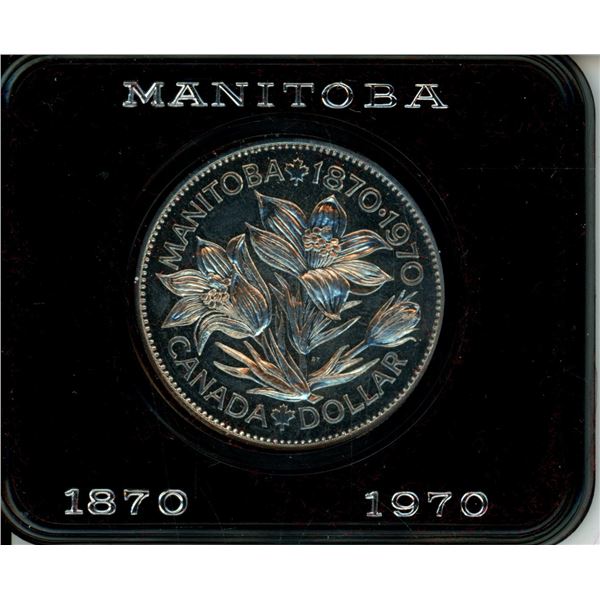 Specimen Nickle Dollar Manitoba 1870-1970 Canadian Dollar w/ original case