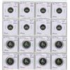 Image 1 : Set of 16 British 5 Pence and 10 Pence From 1999 to 2008 All From Royal Mint Proof Sets