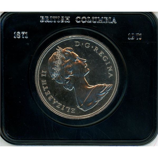 1971 Specimen Nickel Dollar, Commemorates the 100th Anniversary of British Columbia Joining Canada, 