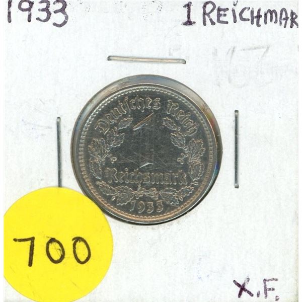 Coin 1933 1 Reichmark.