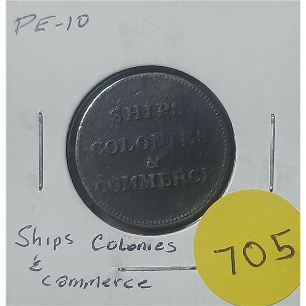 PE-10 Ships Colonies & Commerce Token