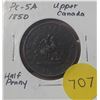 Image 1 : 1850 PC-5A Upper Canada Half Penny Token