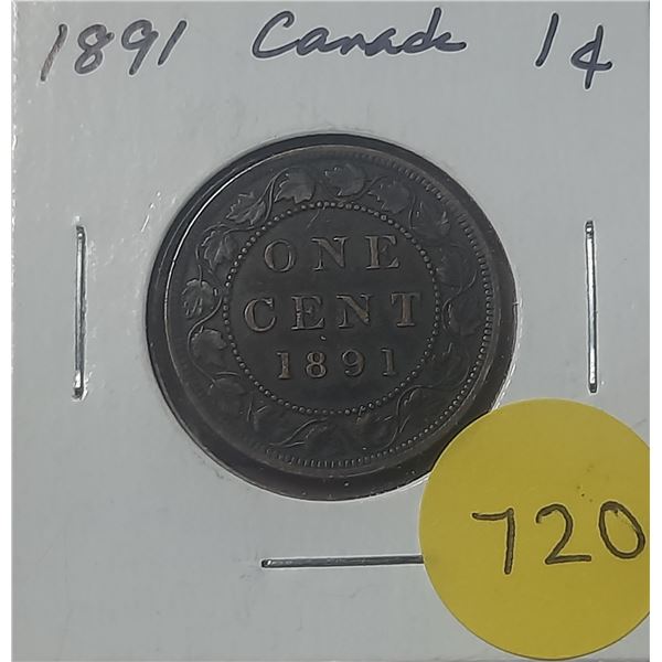 1891 Canada Large Cent