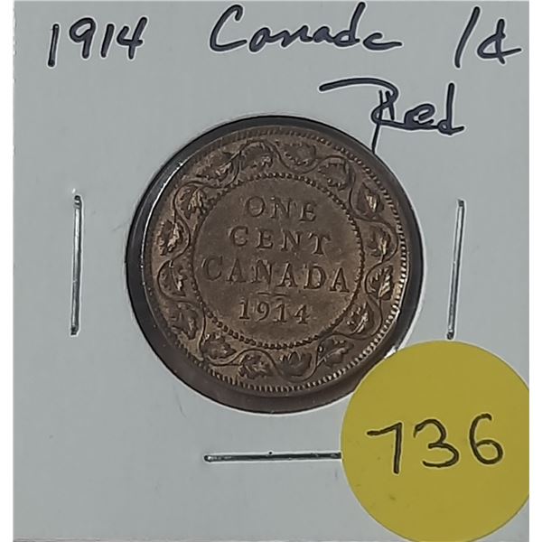 1914 Red Canada Large Cent
