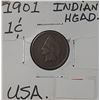 Image 2 : 1901 USA Indian Head Penny