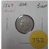 Image 1 : 1867 USA Nickel Three Cents