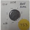Image 1 : 1854 USA Silver Half Dime